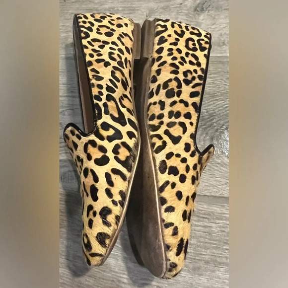 J Crew Leopard print suede flat slip on, size 7 - Picture 8 of 11